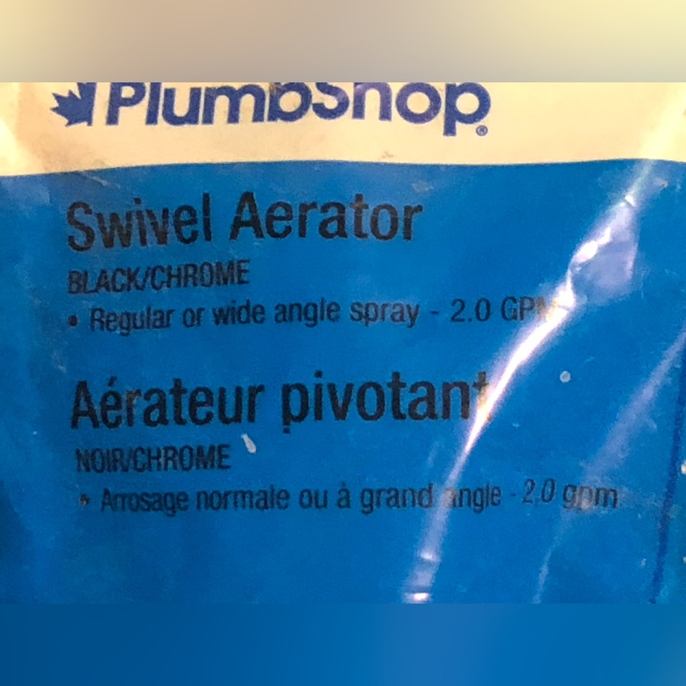 PlumbShop Swivel Aerator Black and Chrome - Picture 3 of 5